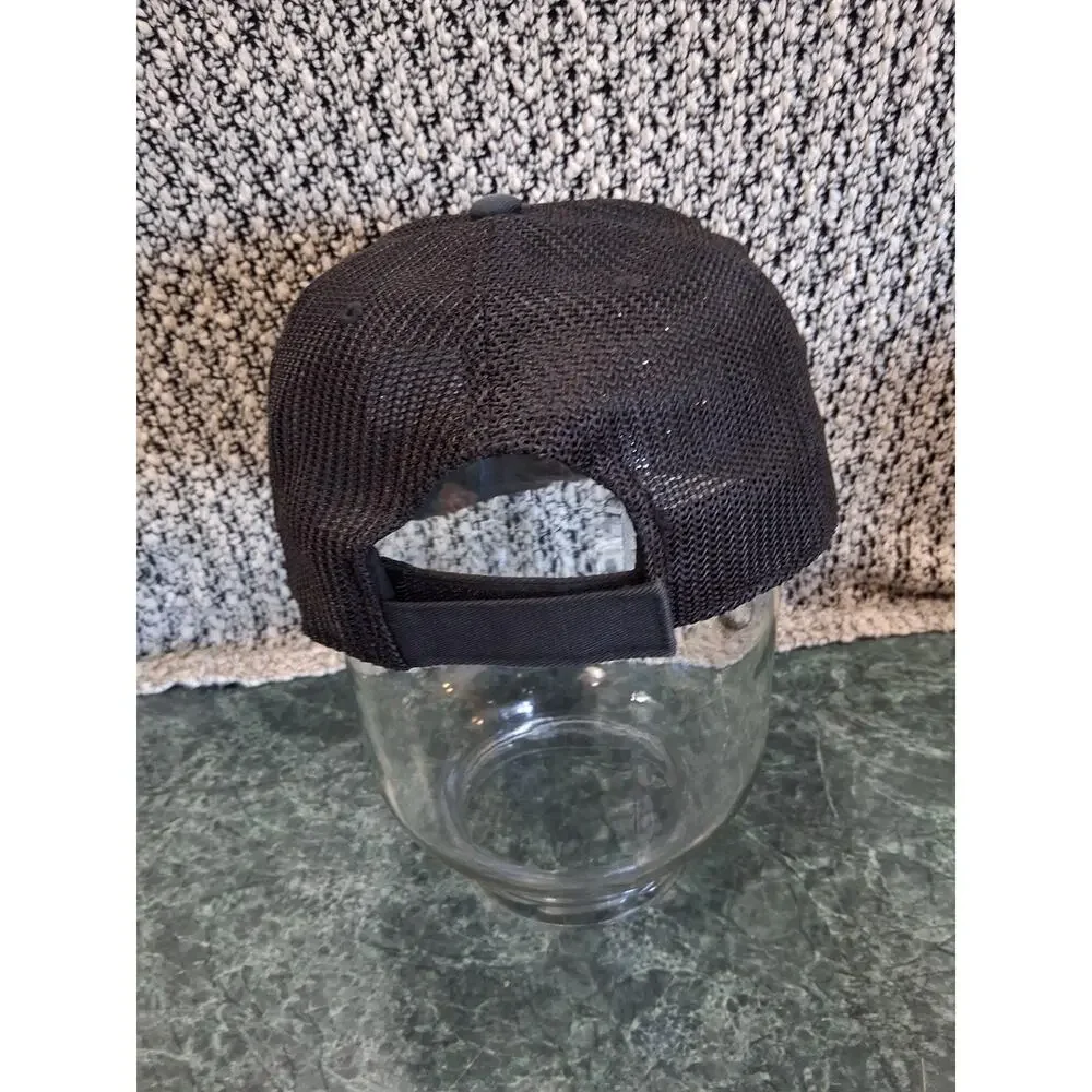 Mustad Embroidered Logo Trucker Hat Black Mesh Adjustable Cap Hooked On Fishing